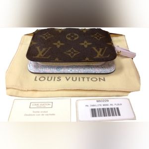 ❌SOLD❌ Mint LOUIS VUITTON Bi-fold Porte Monnaie Fleuri Insolite PM MI1170/M60229